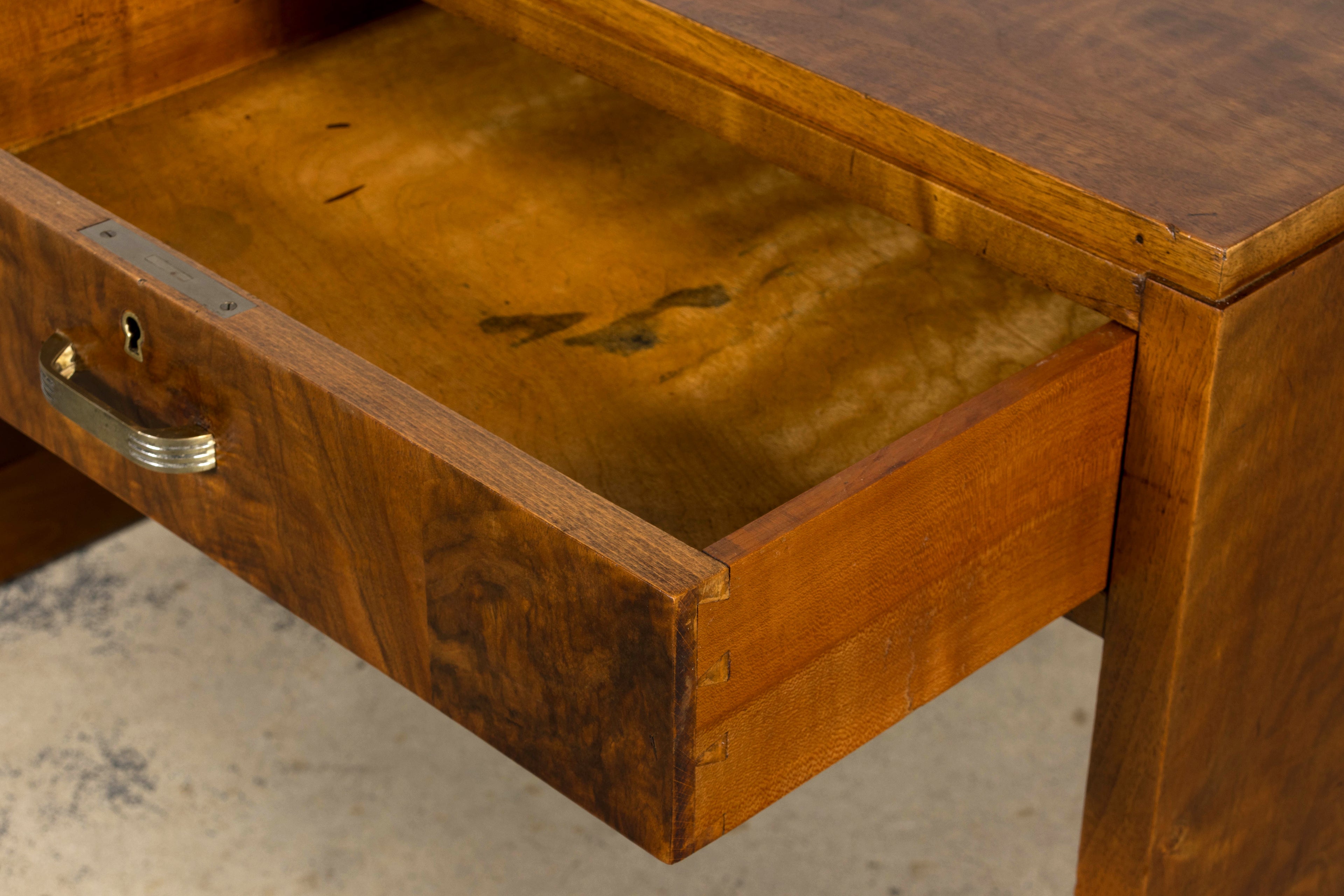 French Art Deco Walnut Writing Desk, Paris, Circa 1930