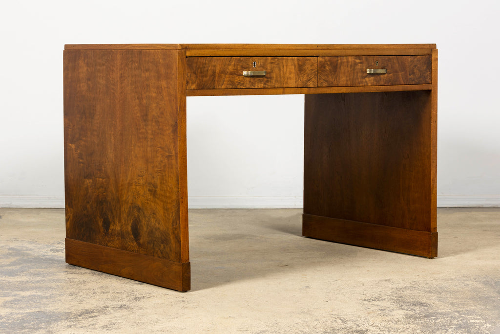 French Art Deco Walnut Writing Desk, Paris, Circa 1930