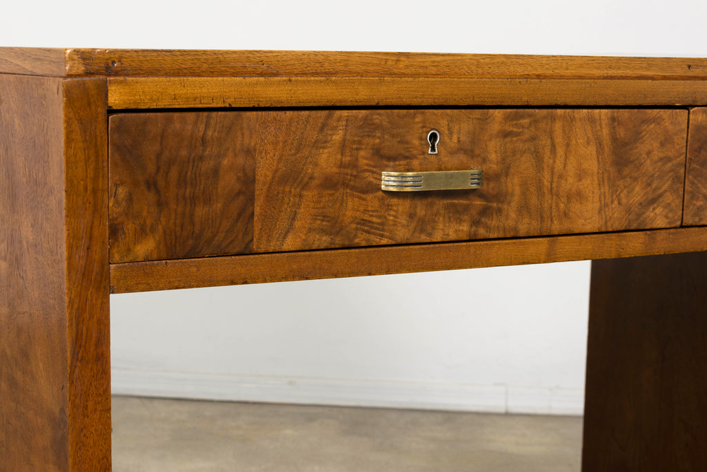 French Art Deco Walnut Writing Desk, Paris, Circa 1930