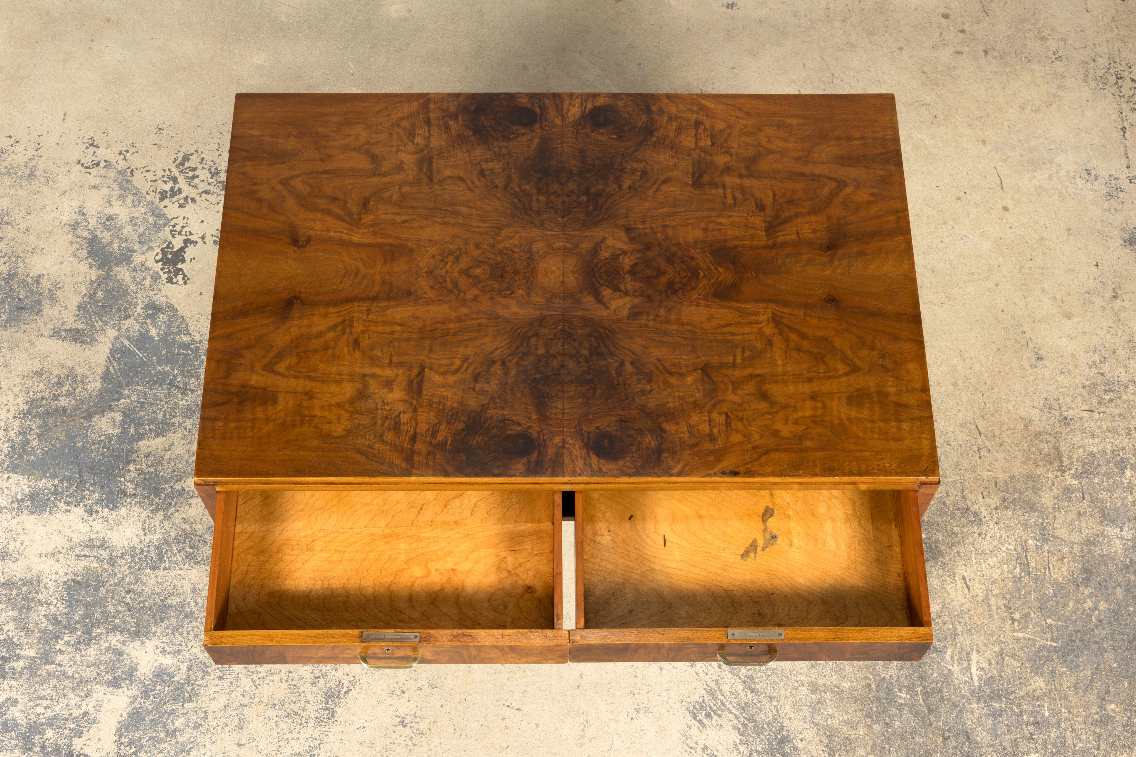French Art Deco Walnut Writing Desk, Paris, Circa 1930