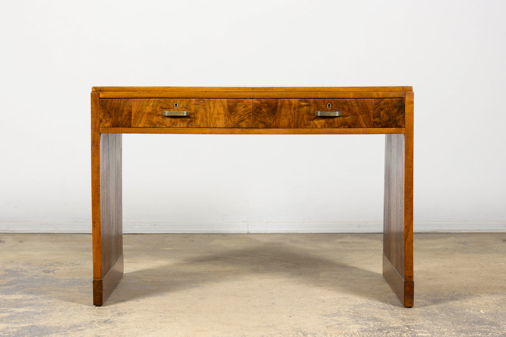 French Art Deco Walnut Writing Desk, Paris, Circa 1930