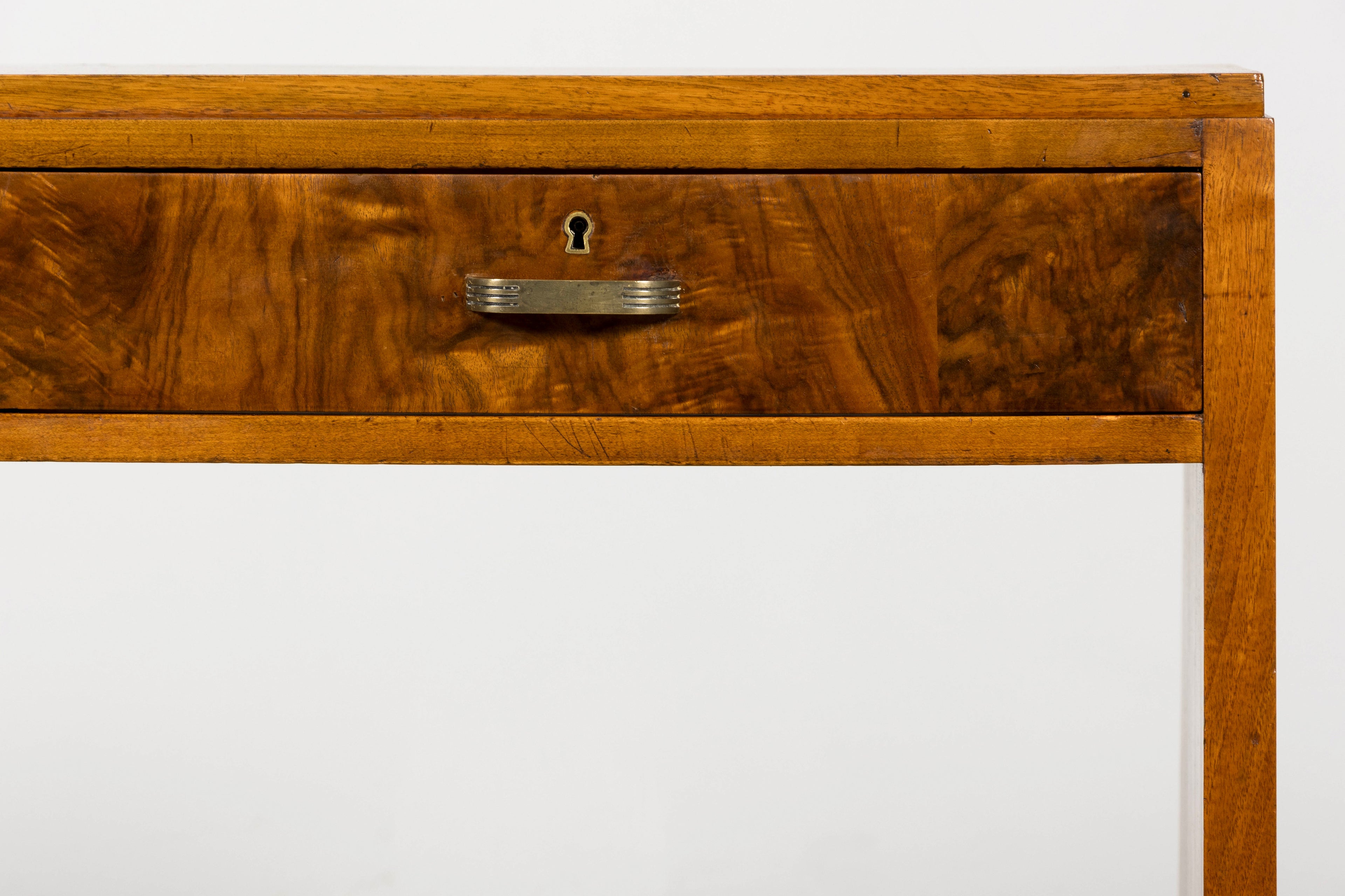 French Art Deco Walnut Writing Desk, Paris, Circa 1930