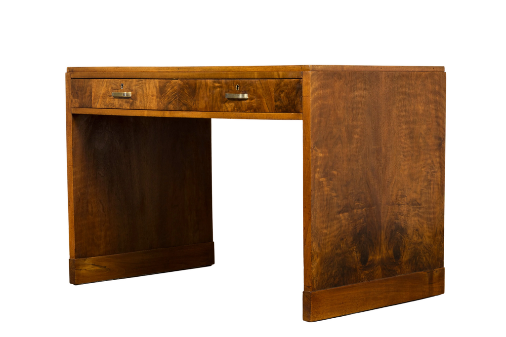 French Art Deco Walnut Writing Desk, Paris, Circa 1930