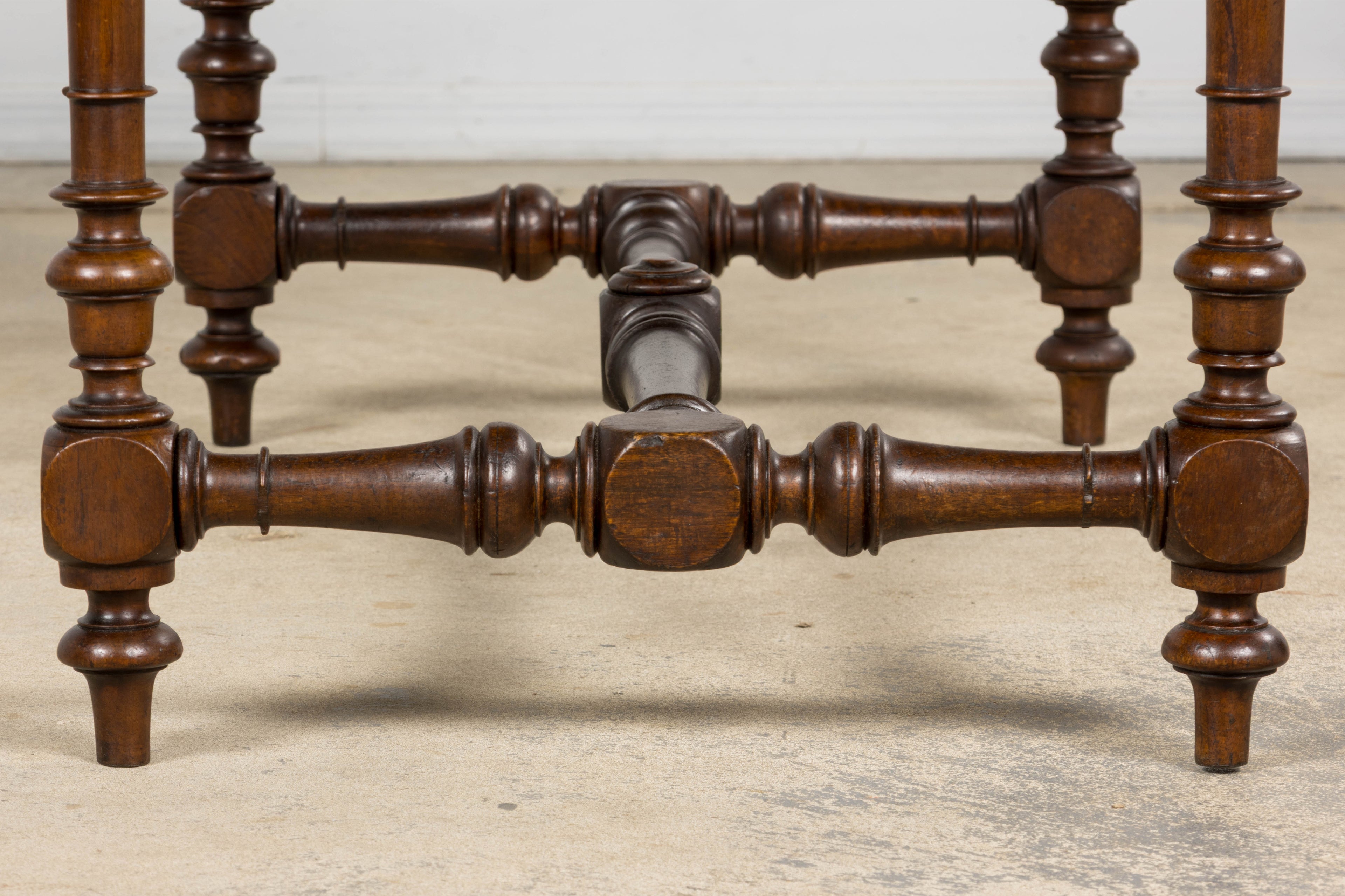 French Louis XIII Style Walnut Writing Table, Provence, Early 20th Century