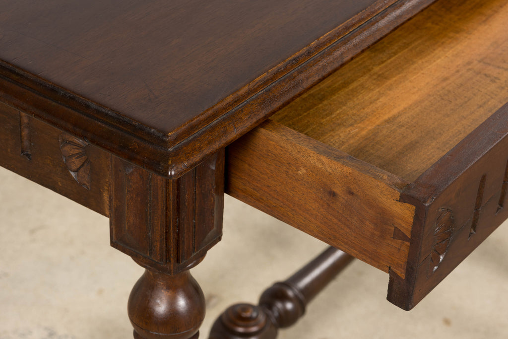 French Louis XIII Style Walnut Writing Table, Provence, Early 20th Century