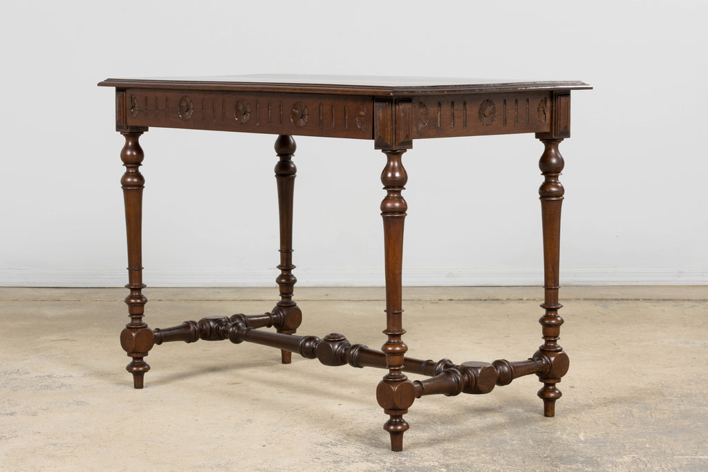 French Louis XIII Style Walnut Writing Table, Provence, Early 20th Century