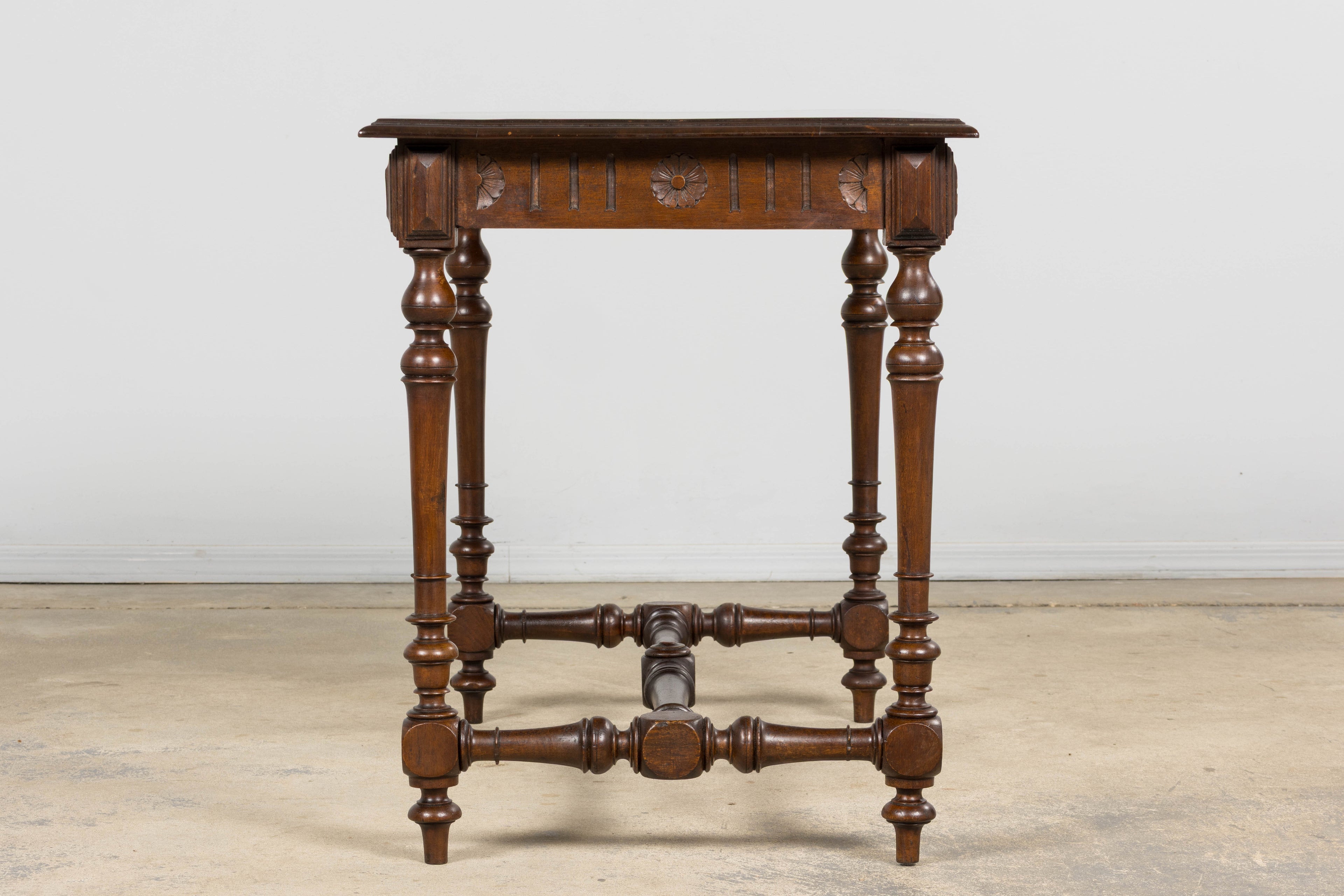 French Louis XIII Style Walnut Writing Table, Provence, Early 20th Century