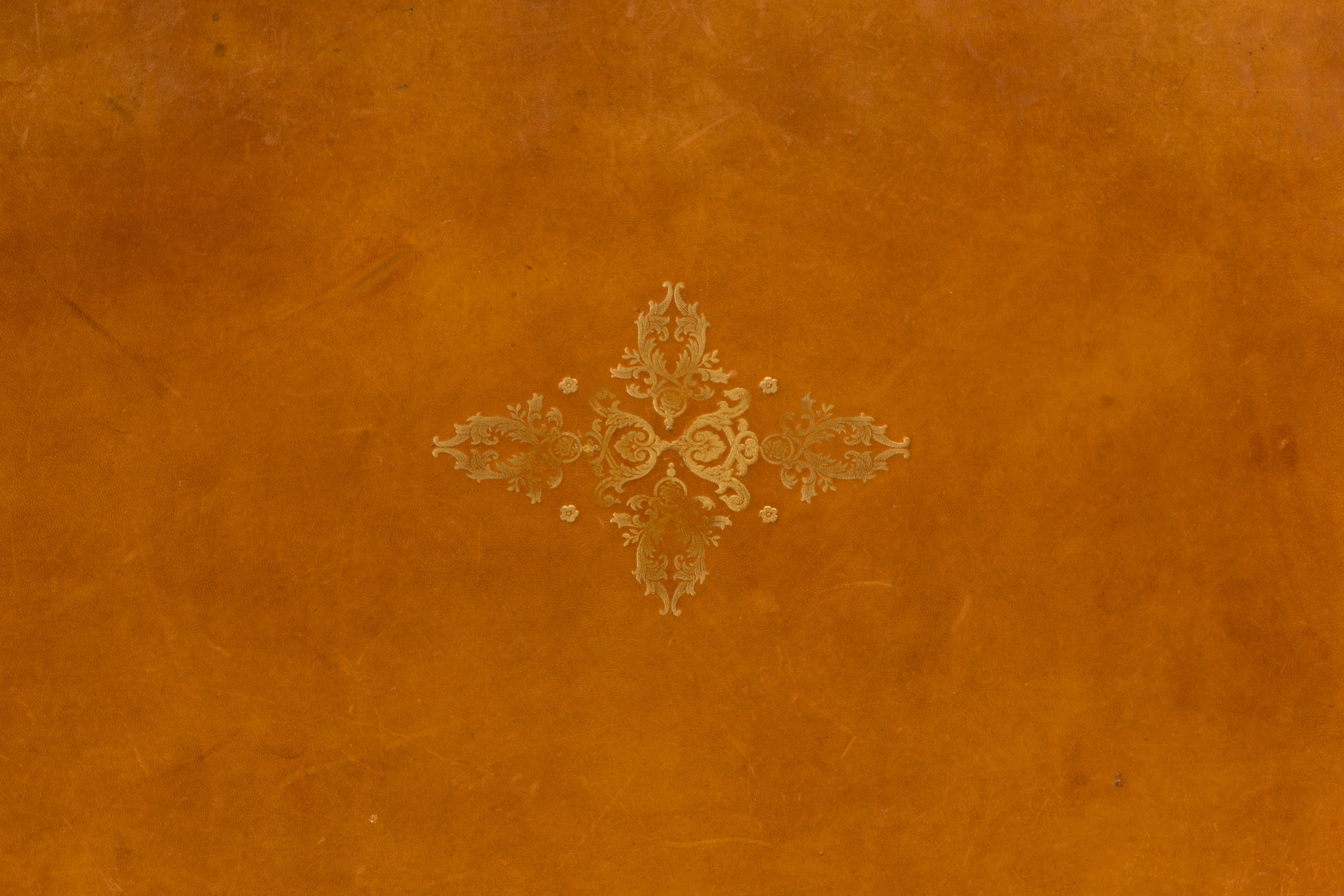French Louis XVI Style Mahogany Leather Top Writing Desk