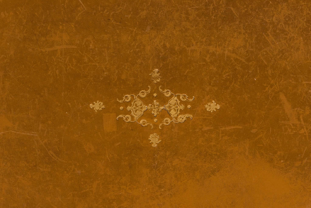 French Louis XVI Style Mahogany Writing Desk W/ Cognac Leather Top