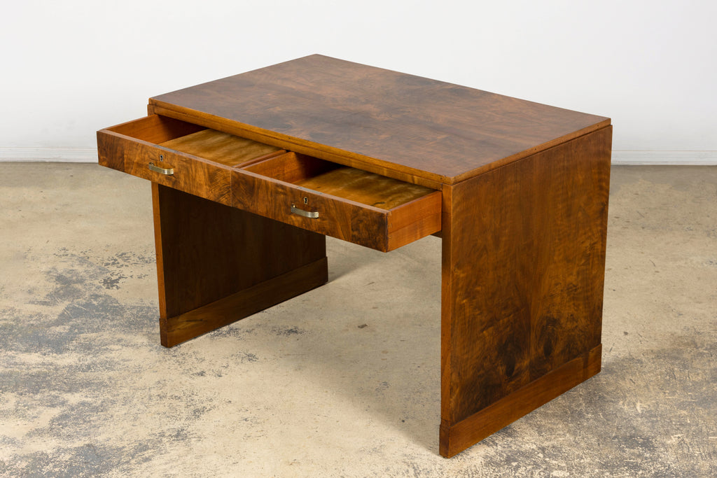 French Art Deco Walnut Writing Desk, Paris, Circa 1930