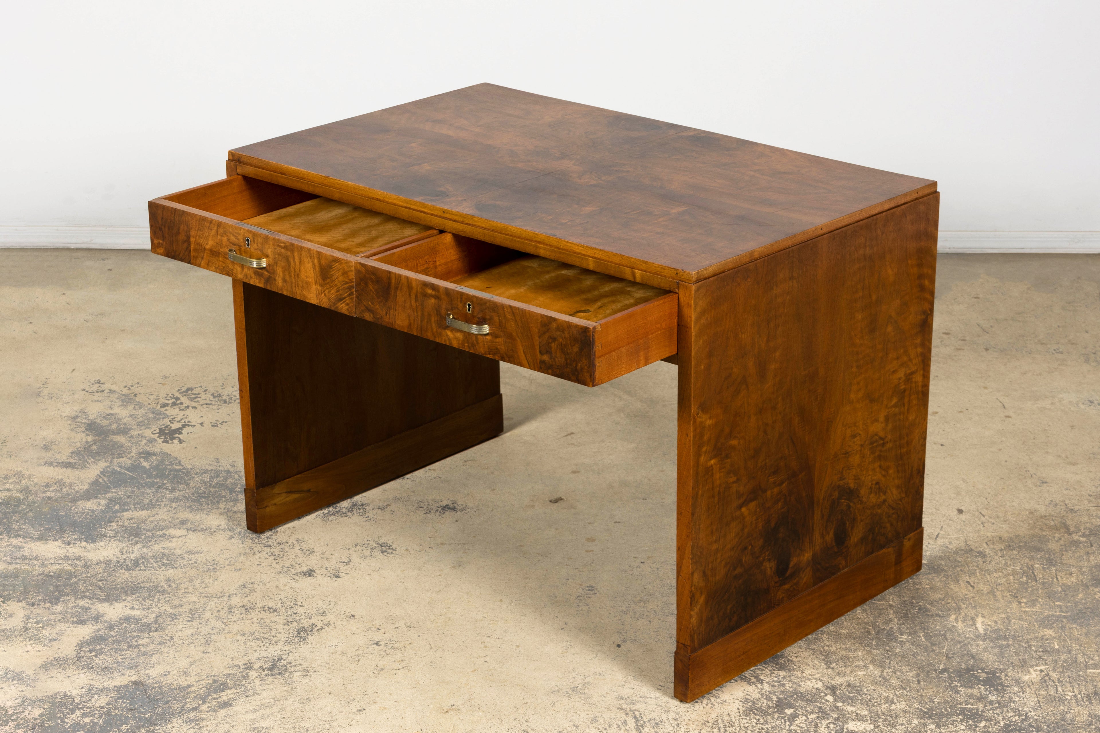 French Art Deco Walnut Writing Desk, Paris, Circa 1930