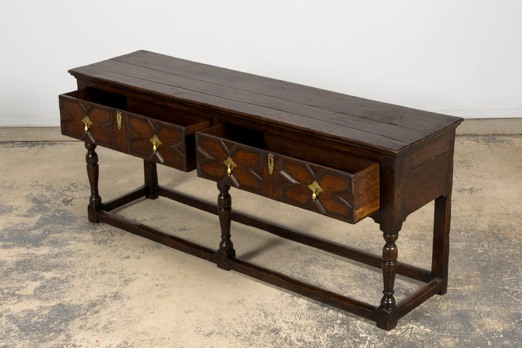 Late 18th Century English Oak Dresser Base or Server