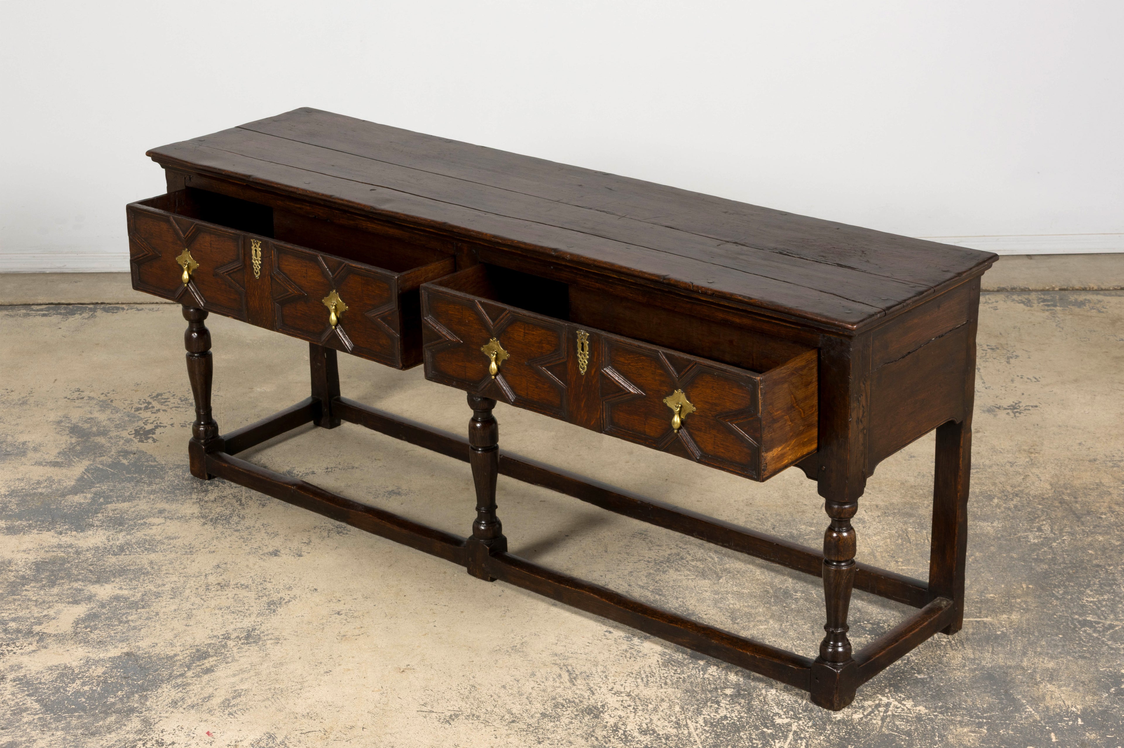 Late 18th Century English Oak Dresser Base or Server