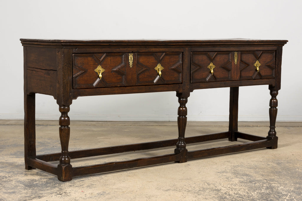 Late 18th Century English Oak Dresser Base or Server
