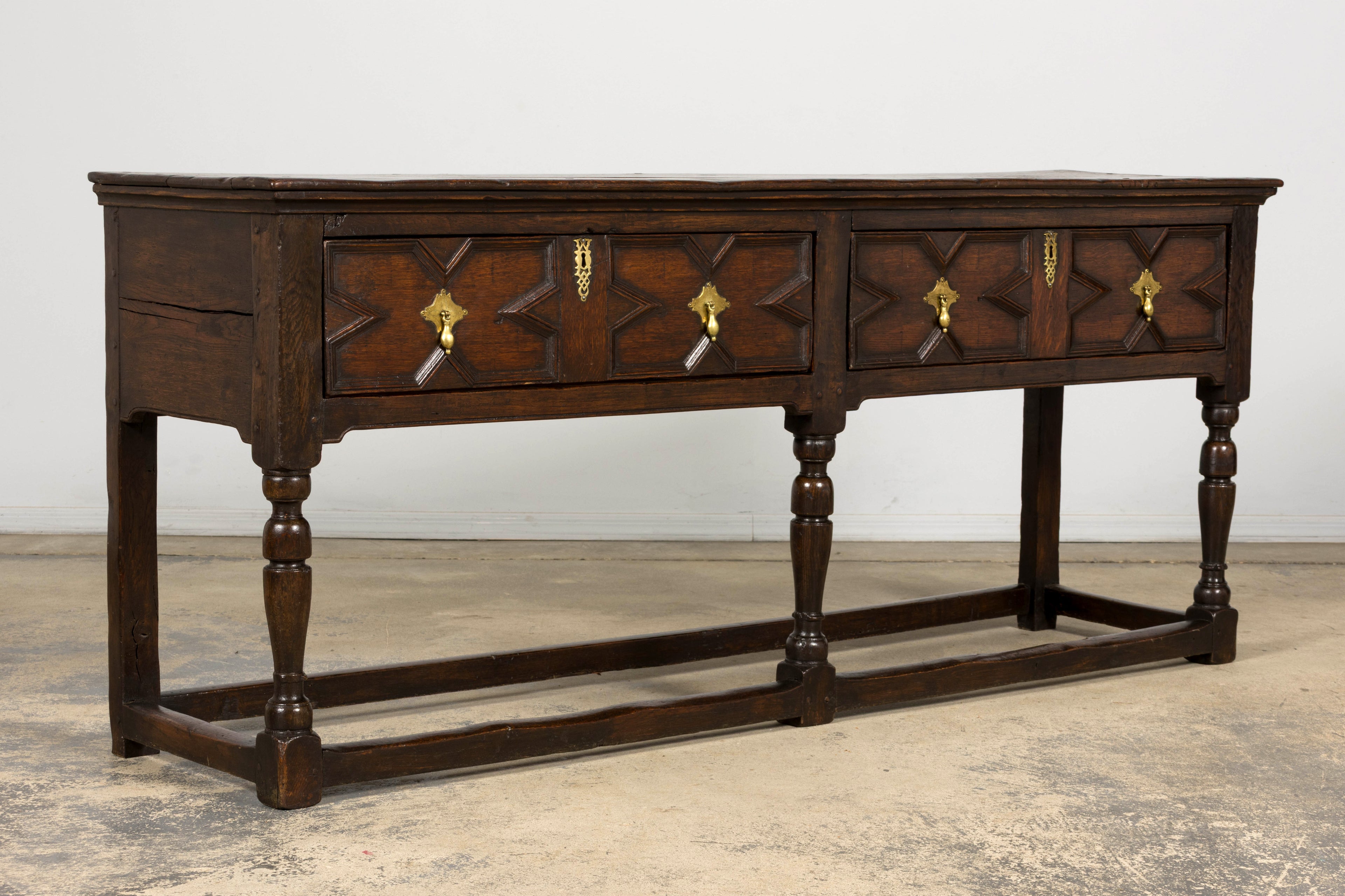 Late 18th Century English Oak Dresser Base or Server