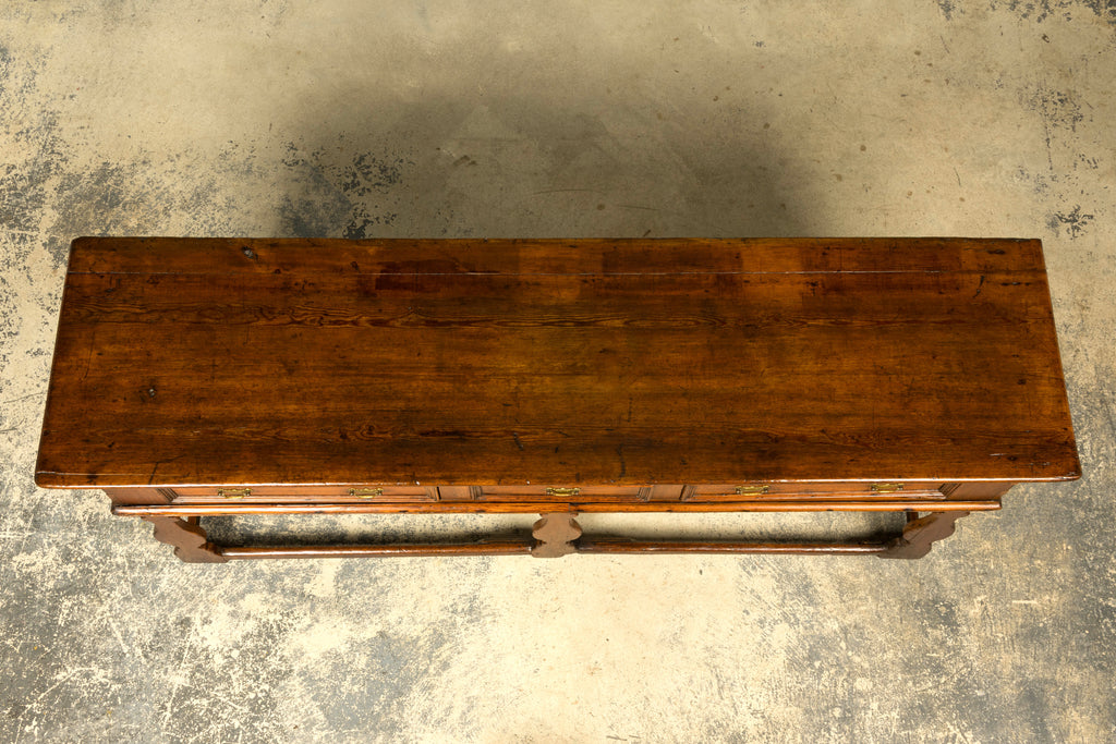 Late 18th Century English Pine Dresser Base or Server with Three Drawers
