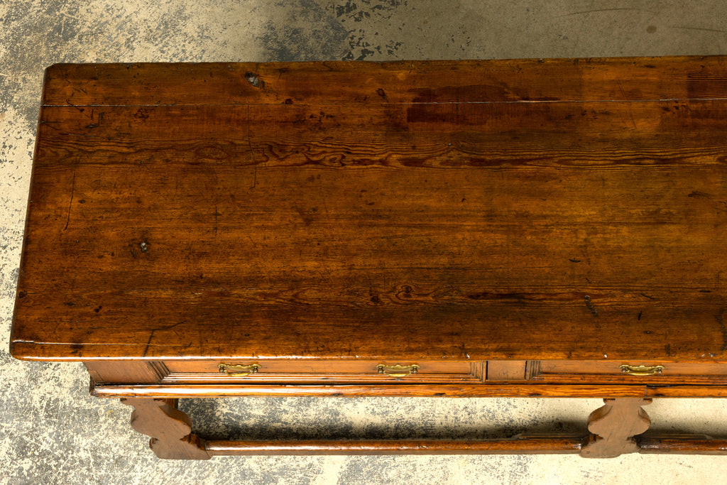 Late 18th Century English Pine Dresser Base or Server with Three Drawers