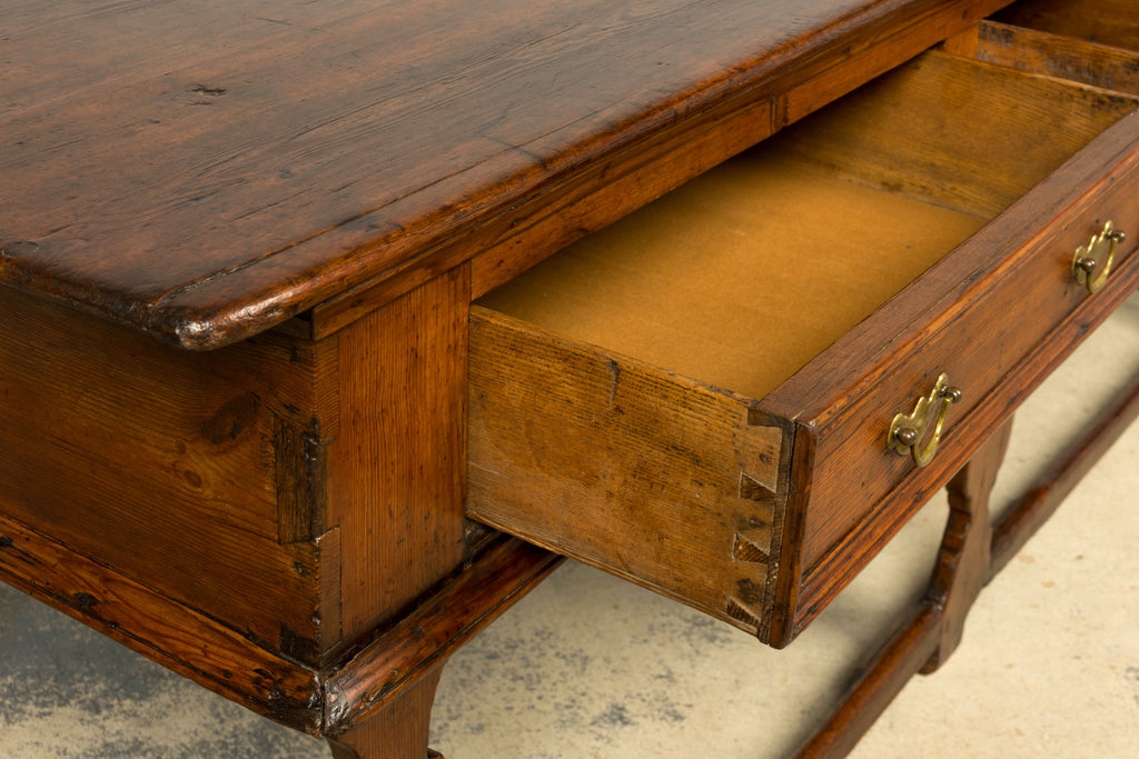 Late 18th Century English Pine Dresser Base or Server with Three Drawers