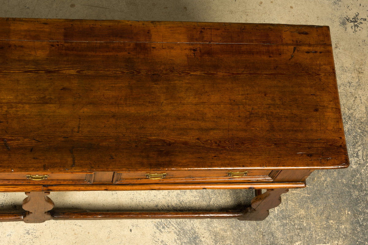 Late 18th Century English Pine Dresser Base or Server with Three Drawers