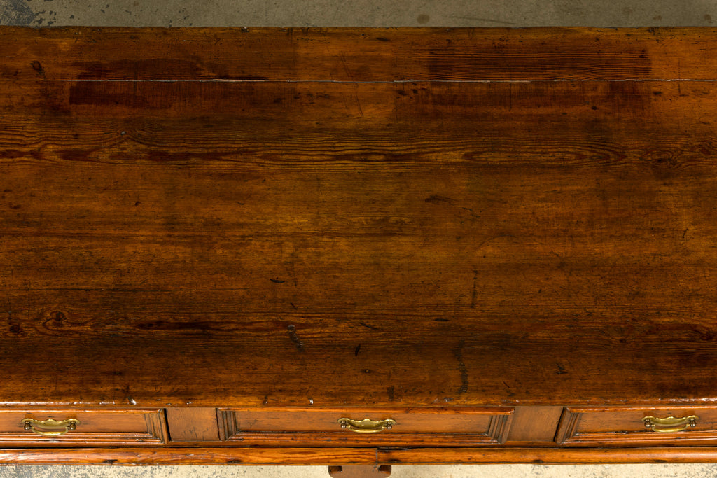 Late 18th Century English Pine Dresser Base or Server with Three Drawers