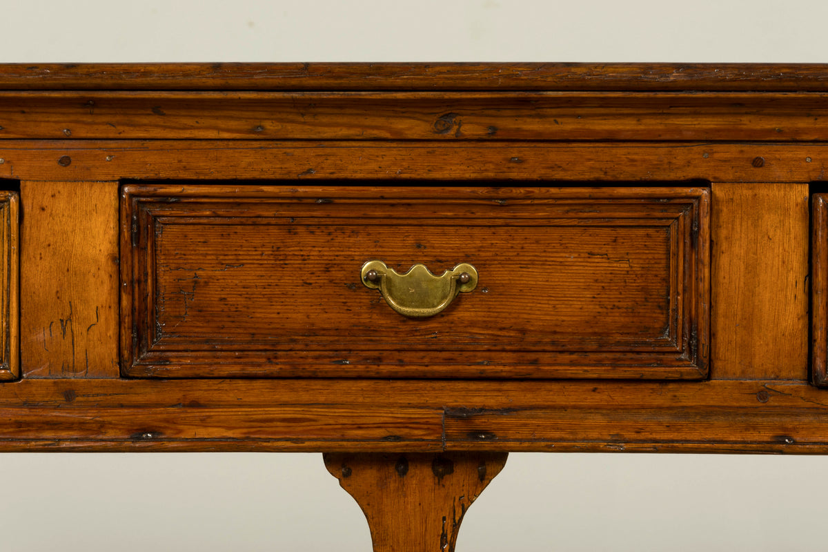 Late 18th Century English Pine Dresser Base or Server with Three Drawers