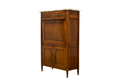 Late 18th Century French Louis XVI Walnut Secretary Desk with Marble Top