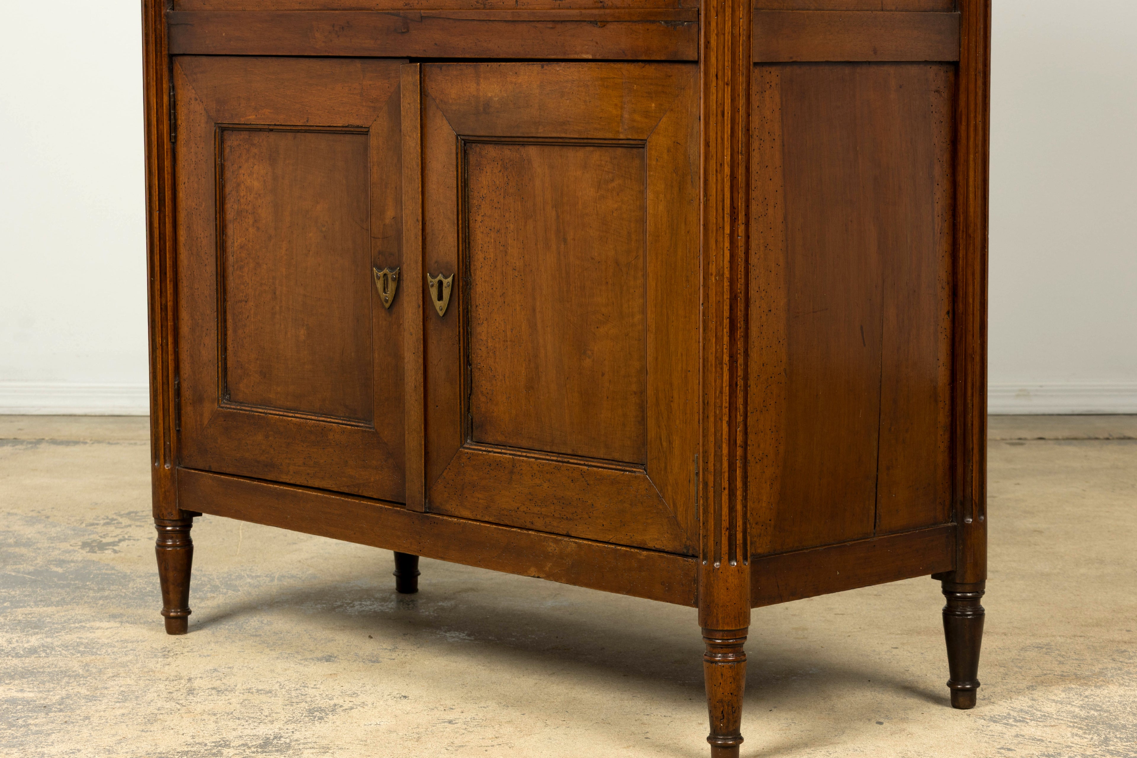Late 18th Century French Louis XVI Walnut Secretary Desk with Marble Top