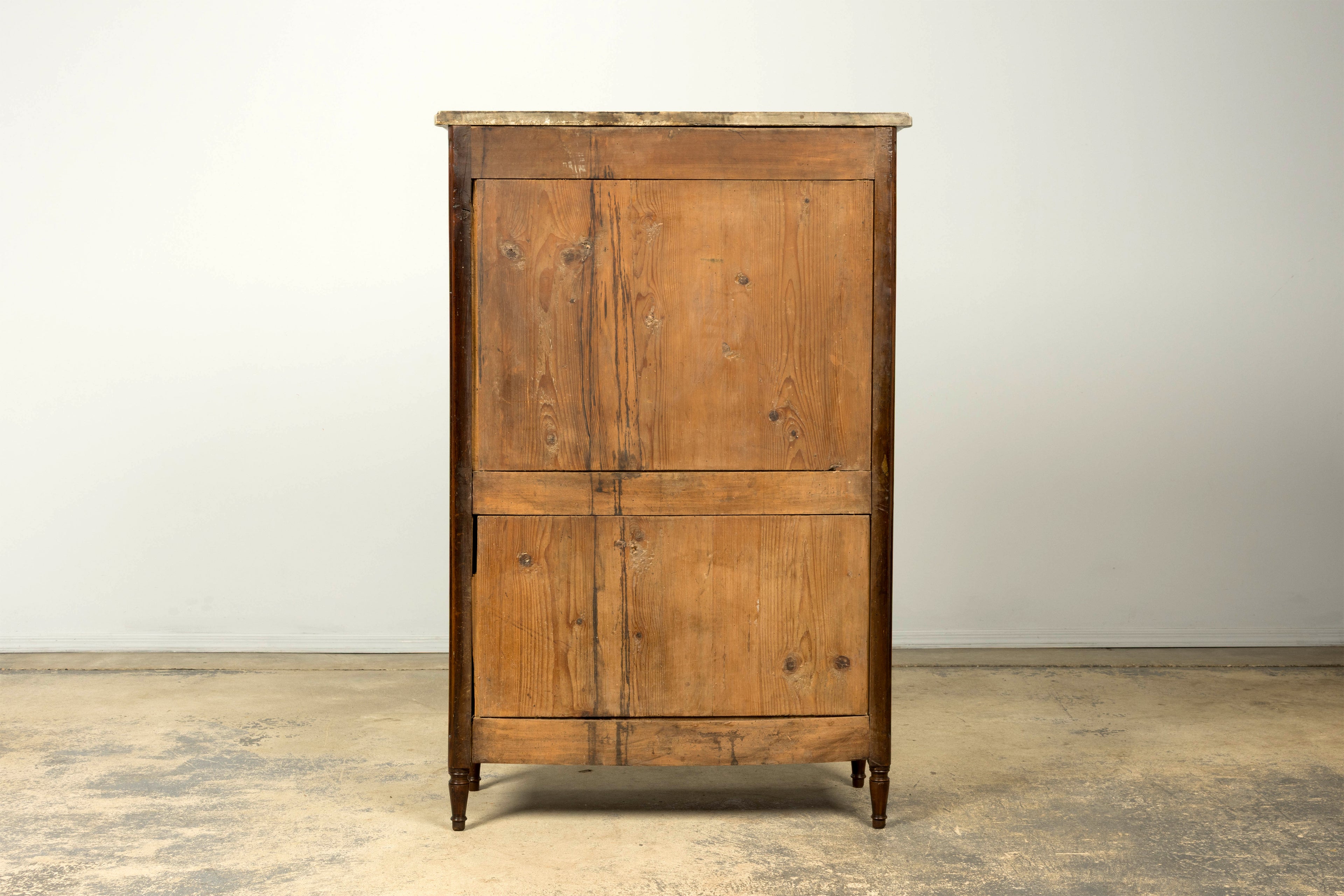 Late 18th Century French Louis XVI Walnut Secretary Desk with Marble Top