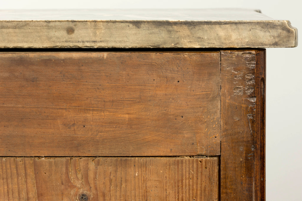 Late 18th Century French Louis XVI Walnut Secretary Desk with Marble Top