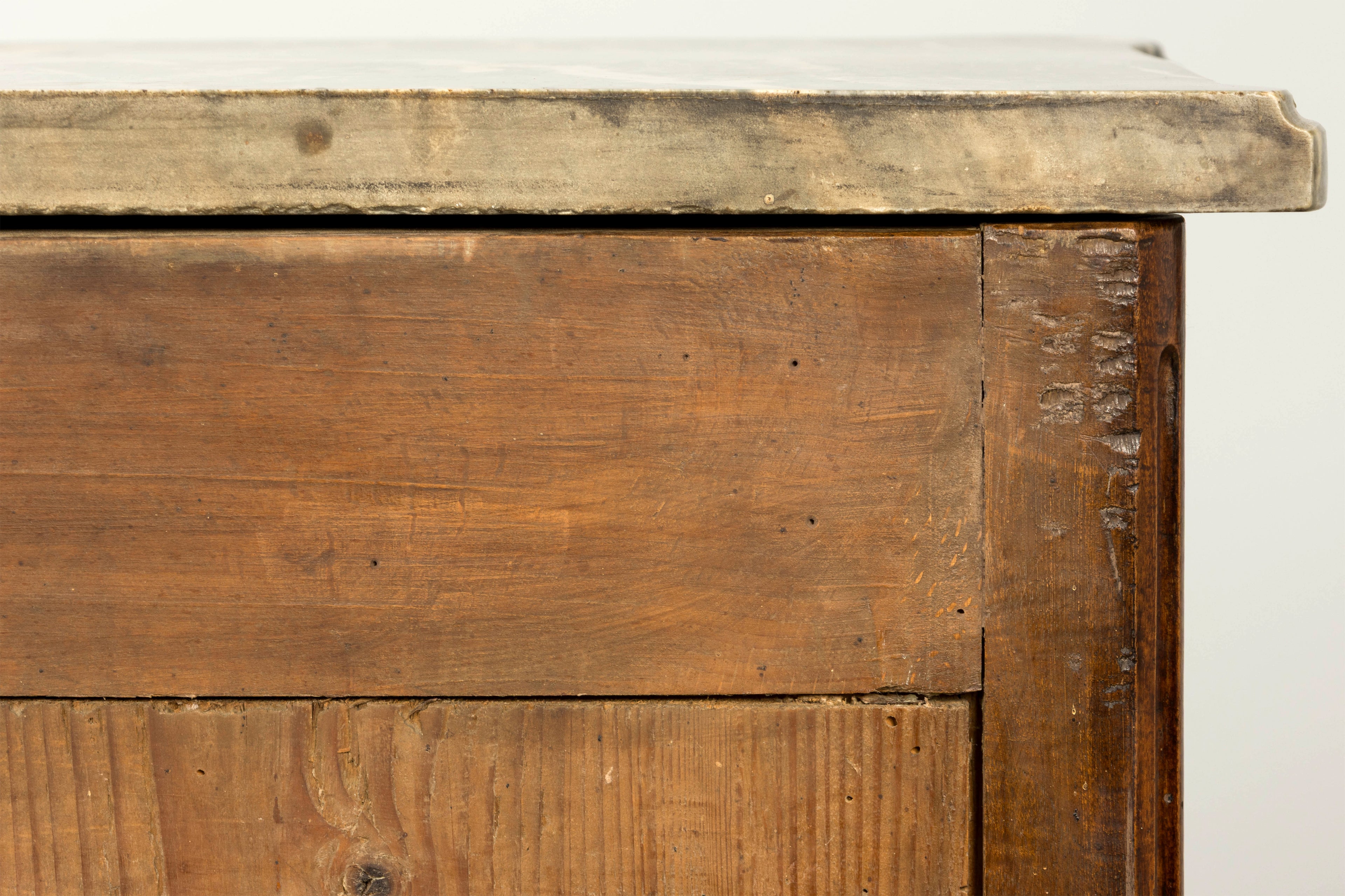 Late 18th Century French Louis XVI Walnut Secretary Desk with Marble Top