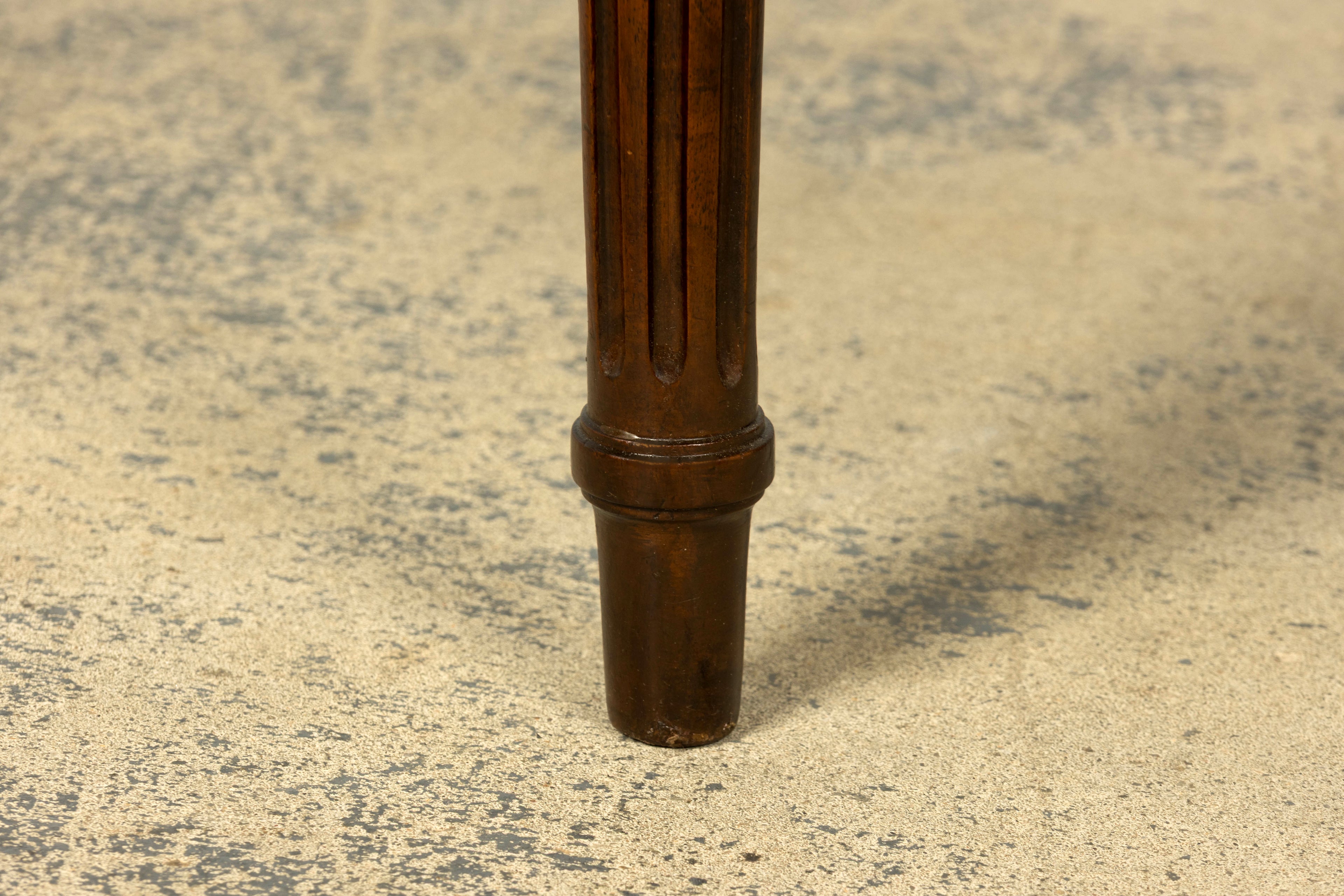 Late 19th Century French Empire Style Mahogany Barrel Back Desk Chair