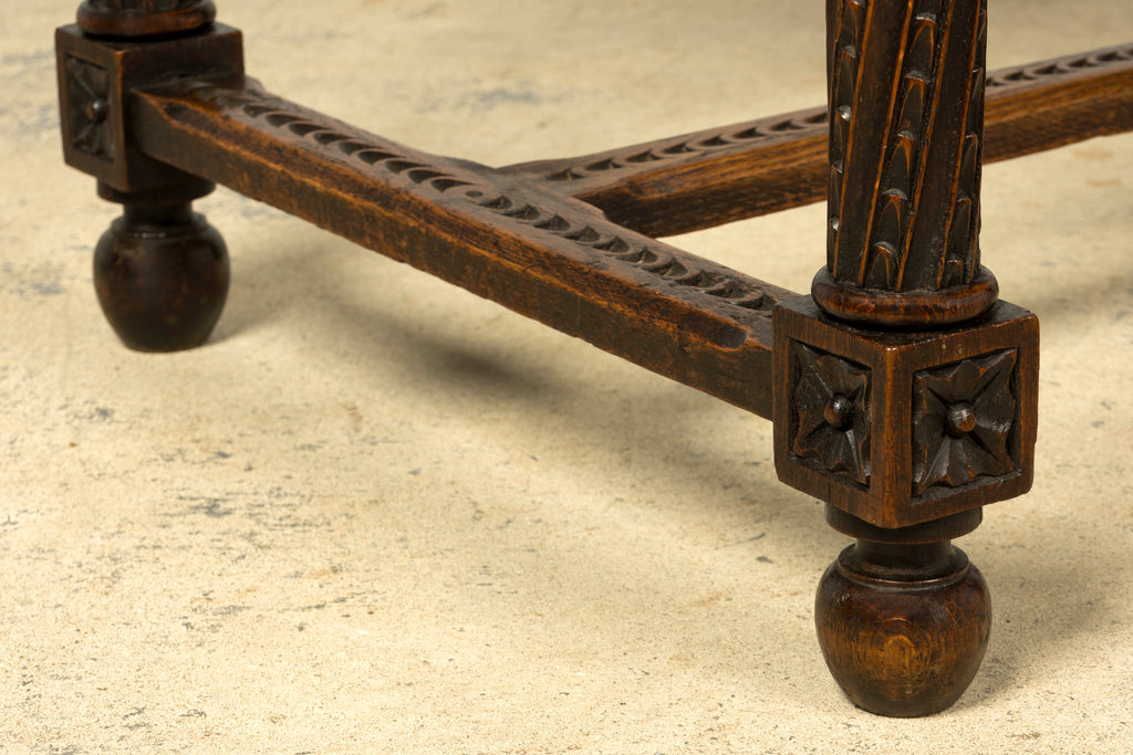 Late 19th Century French Gothic Revival Carved Oak Writing Desk