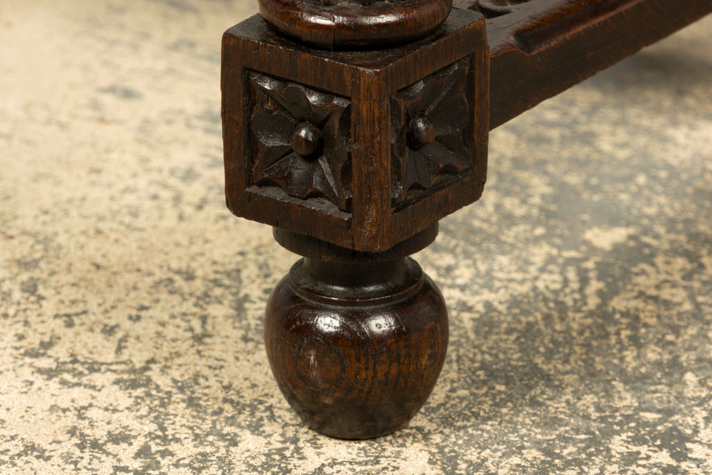 Late 19th Century French Gothic Revival Carved Oak Writing Desk