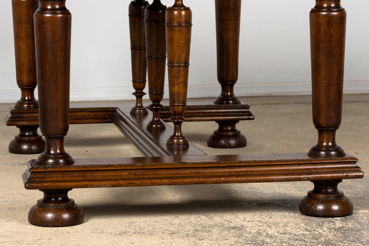 Late 19th Century French Henri II Revival Walnut Library Table