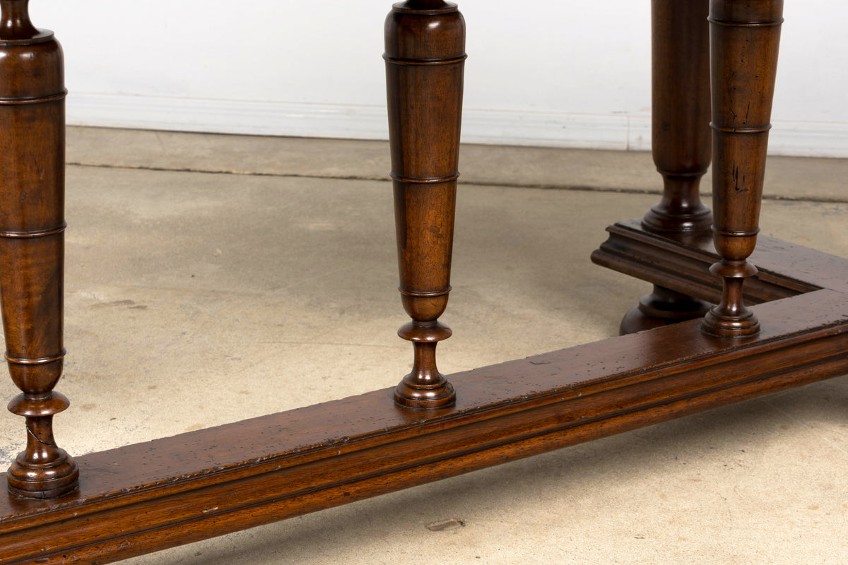 Late 19th Century French Henri II Revival Walnut Library Table