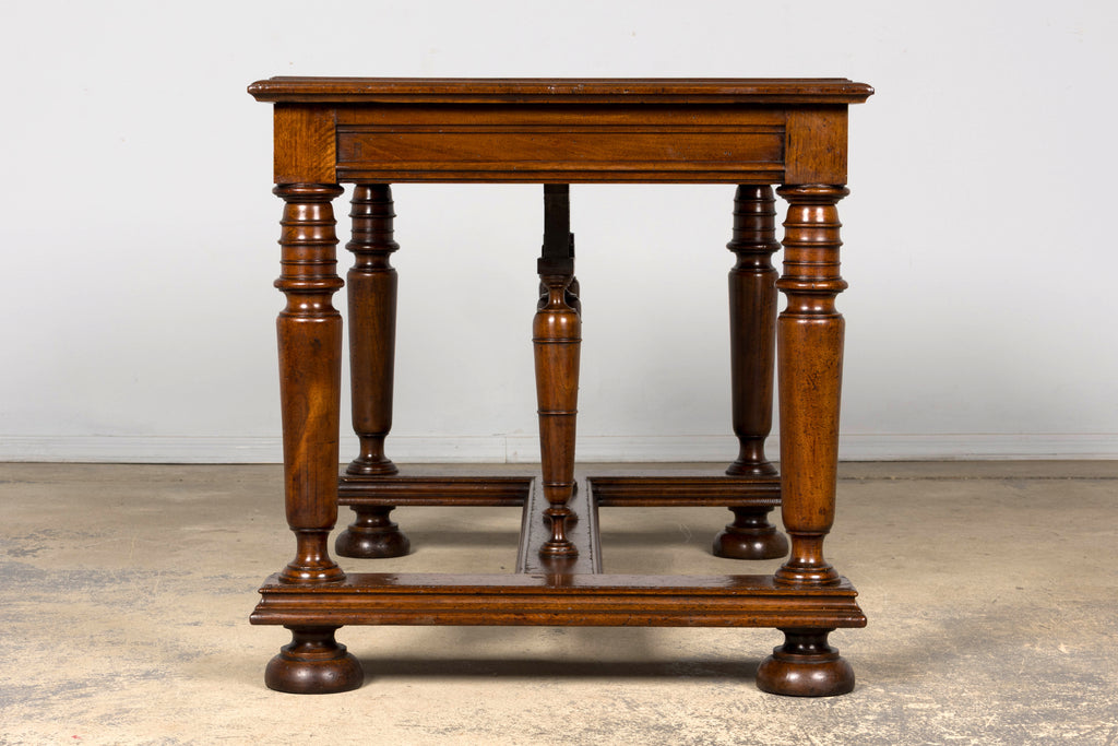 Late 19th Century French Henri II Revival Walnut Library Table