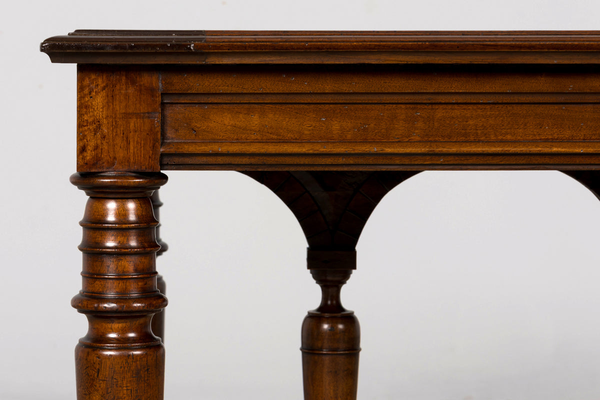 Late 19th Century French Henri II Revival Walnut Library Table
