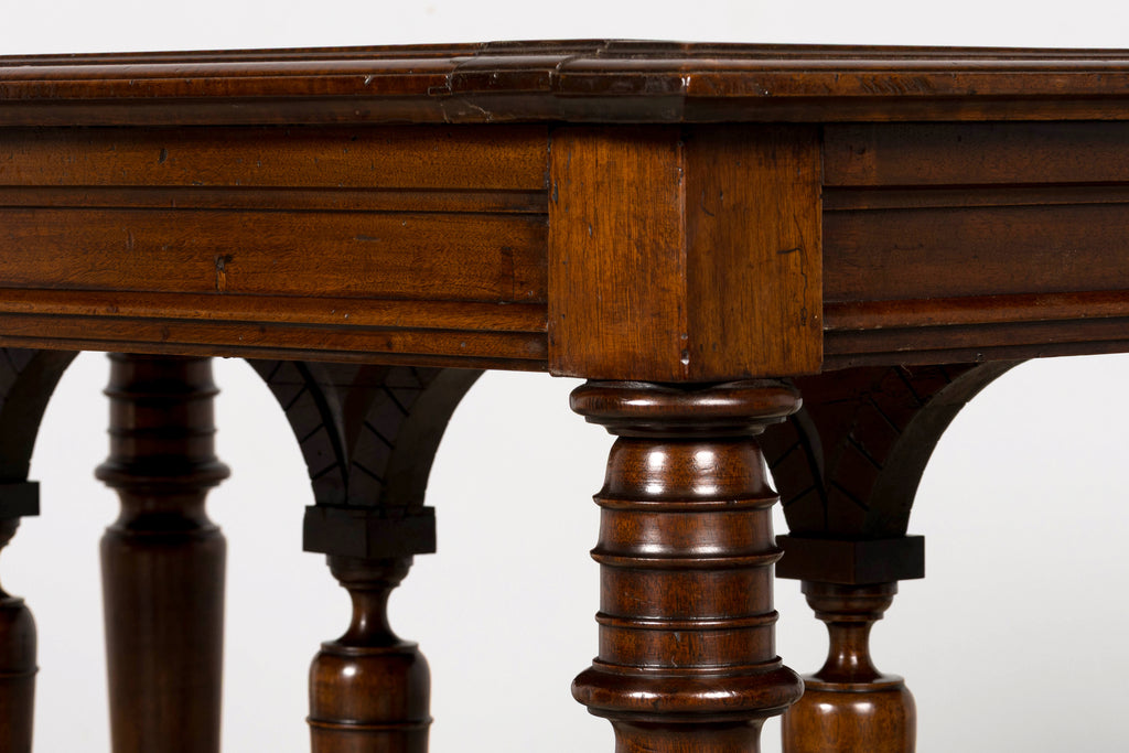 Late 19th Century French Henri II Revival Walnut Library Table