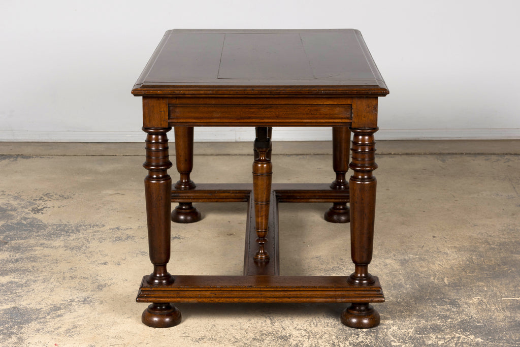 Late 19th Century French Henri II Revival Walnut Library Table