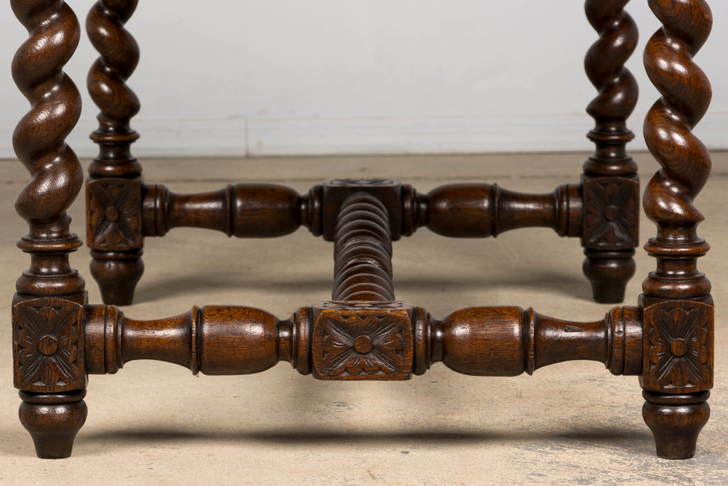 Late 19th Century French Henry II Carved Oak Writing Table