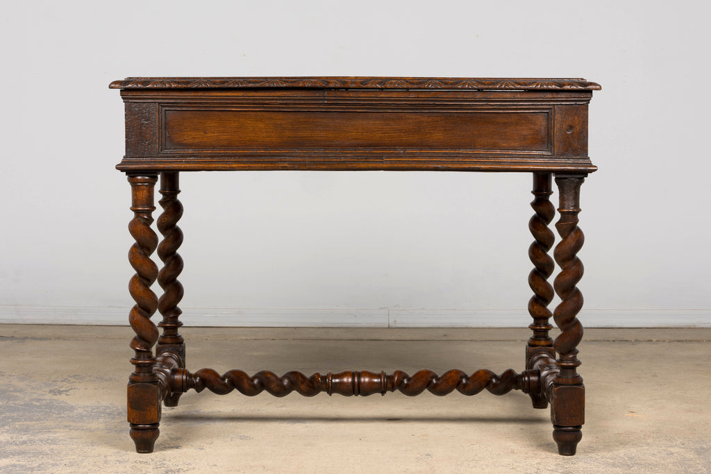 Late 19th Century French Henry II Carved Oak Writing Table