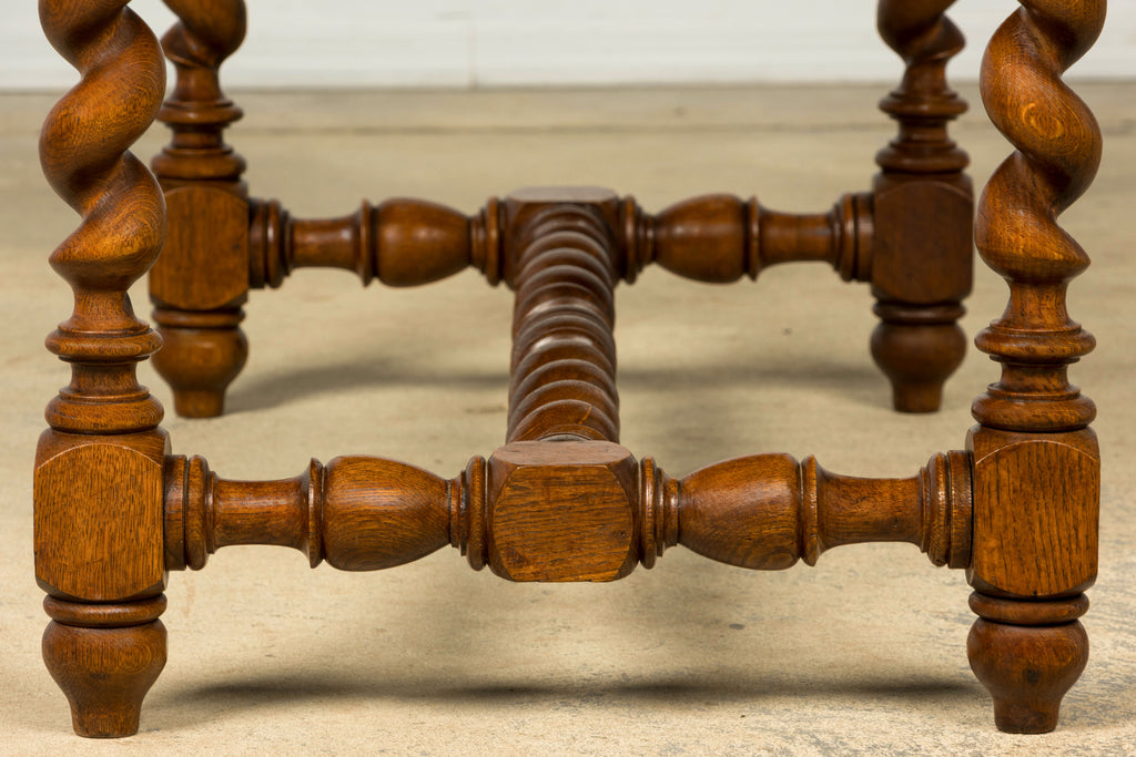 Late 19th Century French Henry II Carved Oak Writing Table