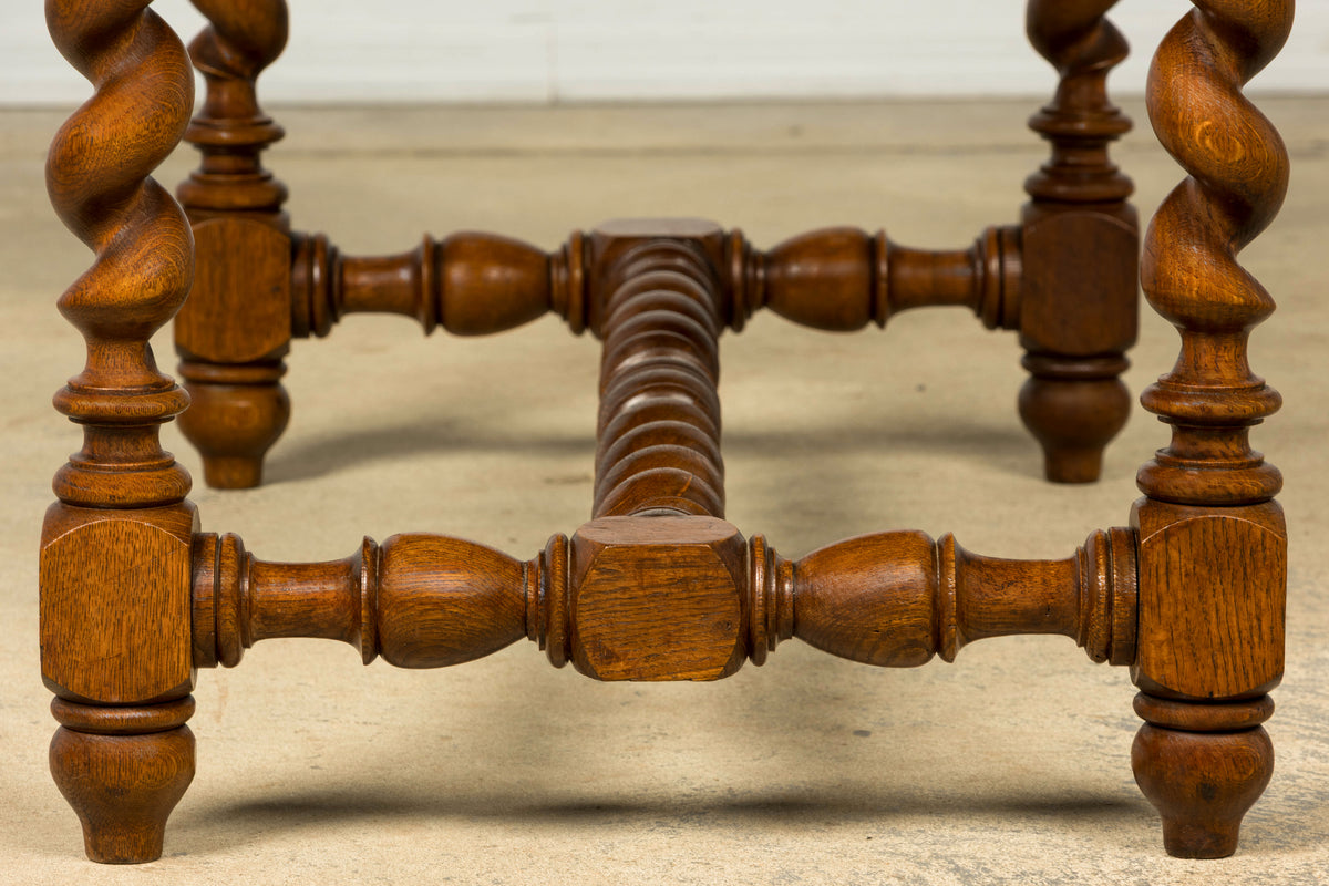 Late 19th Century French Henry II Carved Oak Writing Table