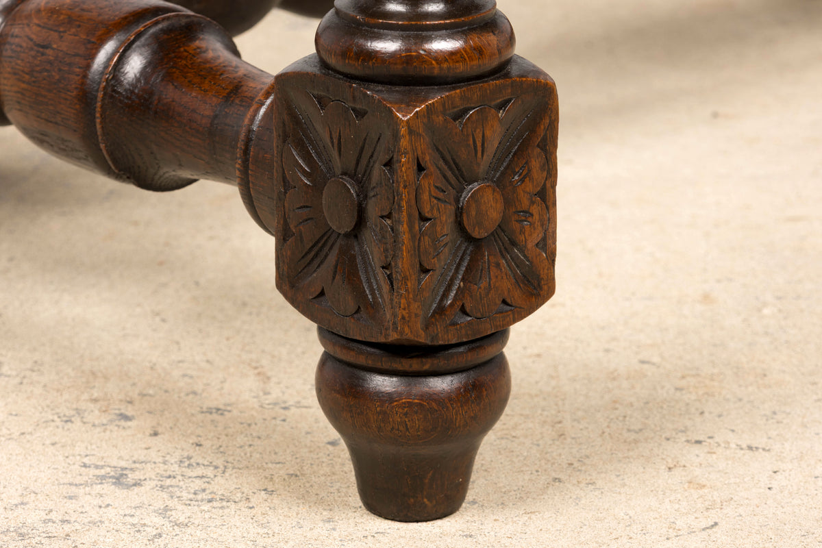 Late 19th Century French Henry II Carved Oak Writing Table