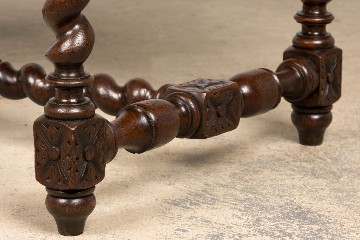 Late 19th Century French Henry II Carved Oak Writing Table