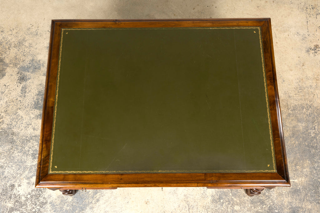 Late 19th Century French Louis XIII Style Walnut Partners Desk