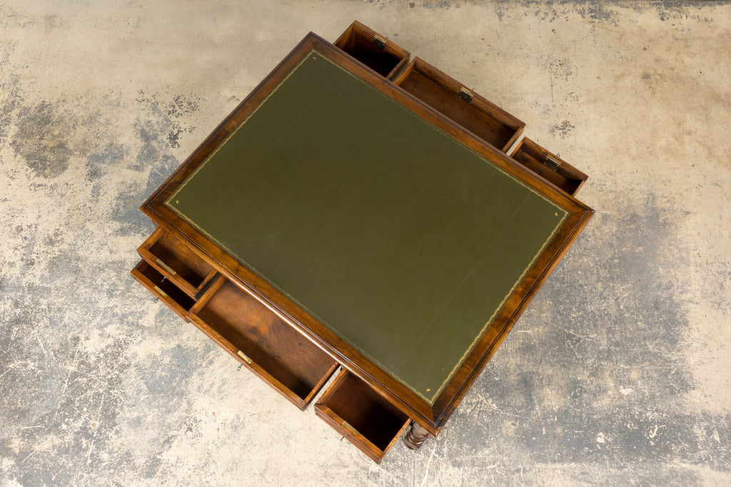Late 19th Century French Louis XIII Style Walnut Partners Desk
