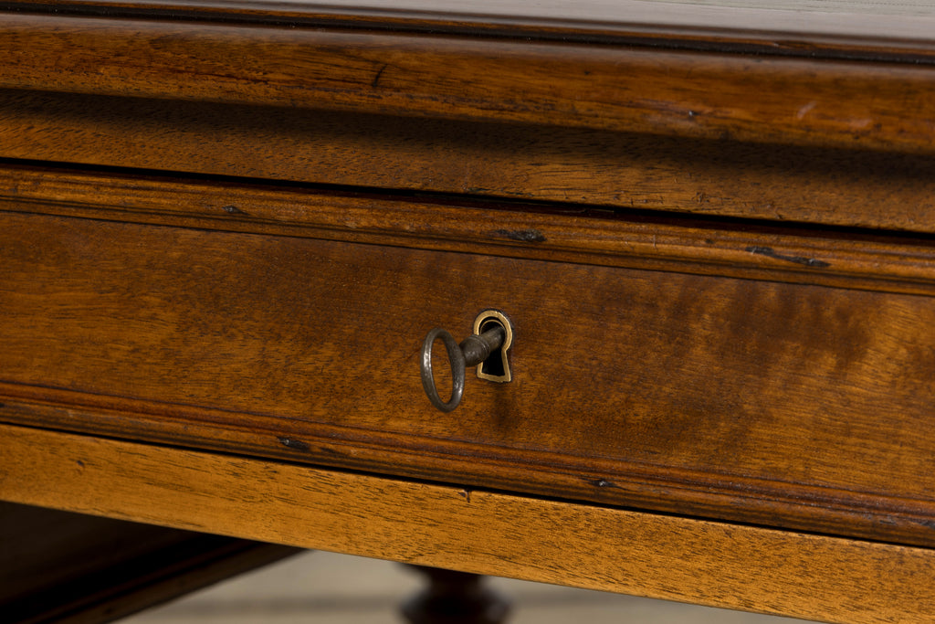 Late 19th Century French Louis XIII Style Walnut Partners Desk