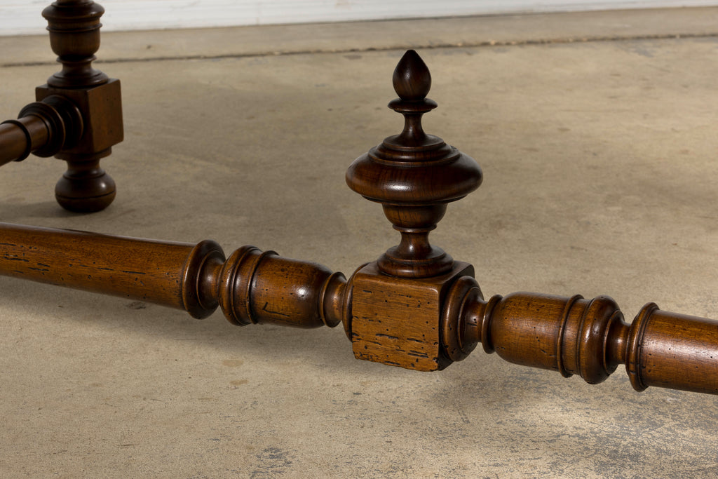 Late 19th Century French Louis XIII Style Walnut Partners Desk