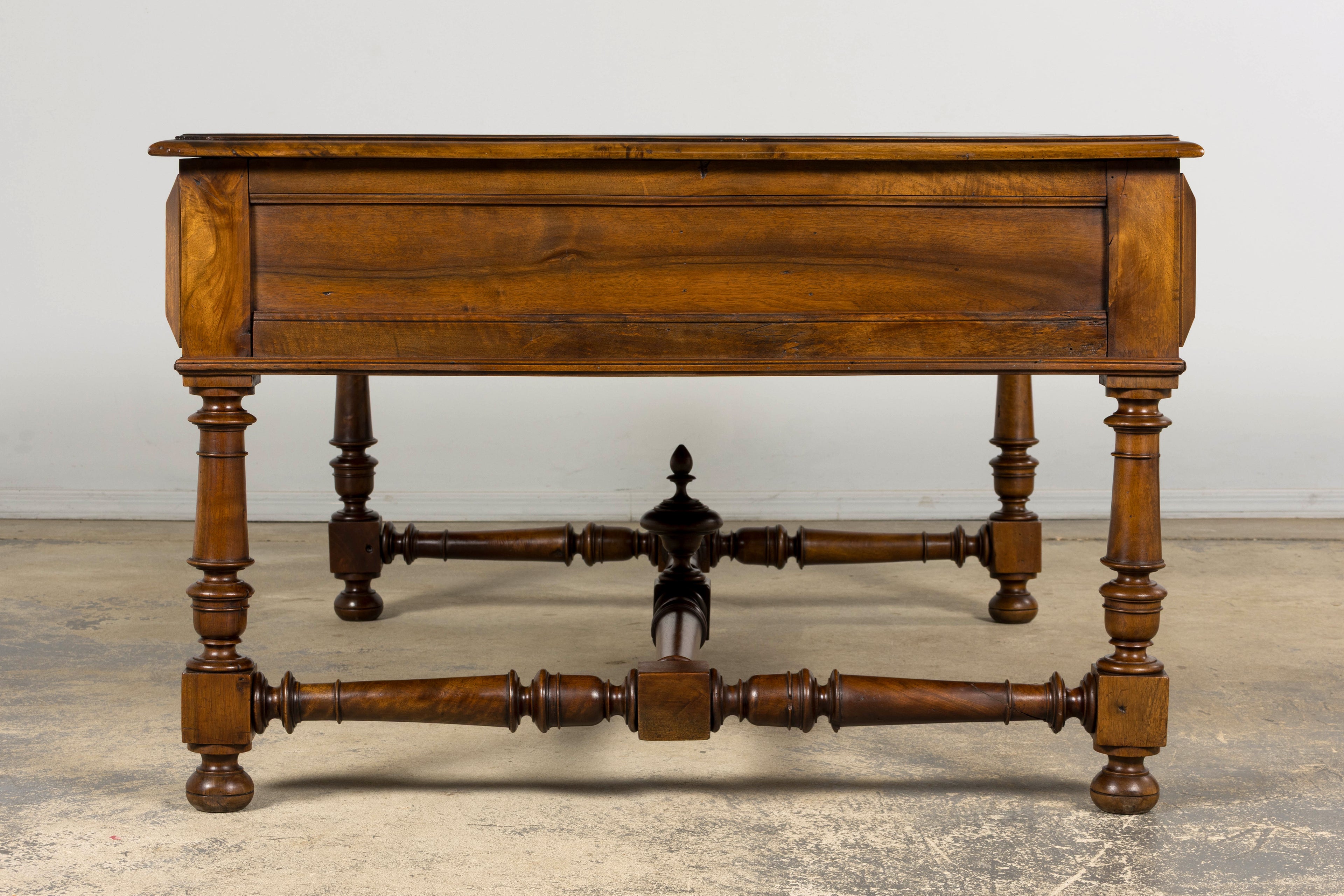Late 19th Century French Louis XIII Style Walnut Partners Desk